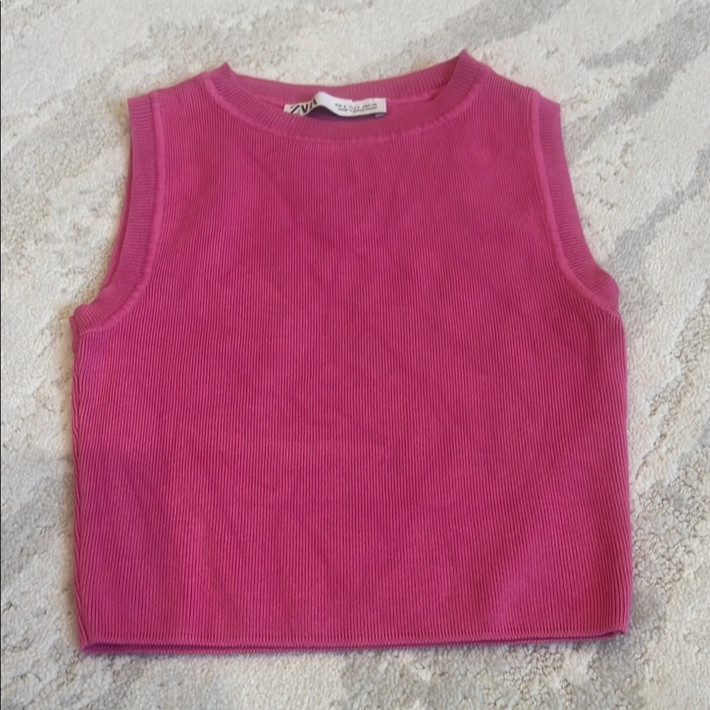 Zara Pink Racerback Tank Top